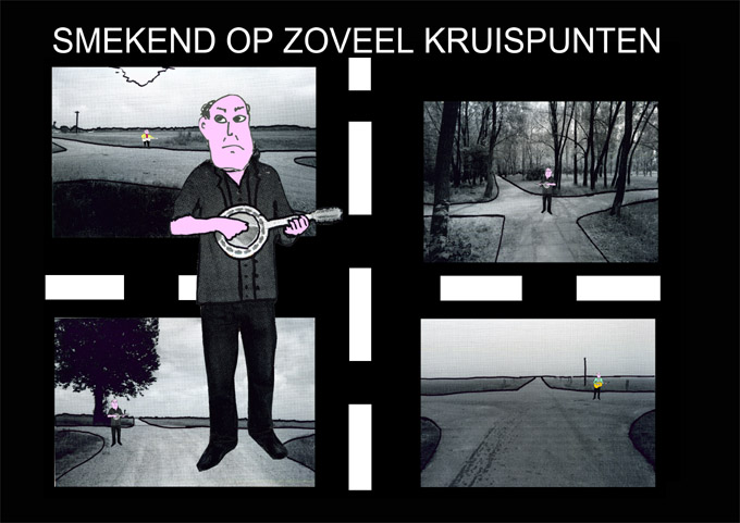 smekend op zoveel kruispunten, een strip in zes afbeeldingen